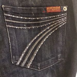 7 for All Mankind Dojo Jeans w/ Swarovski crystals